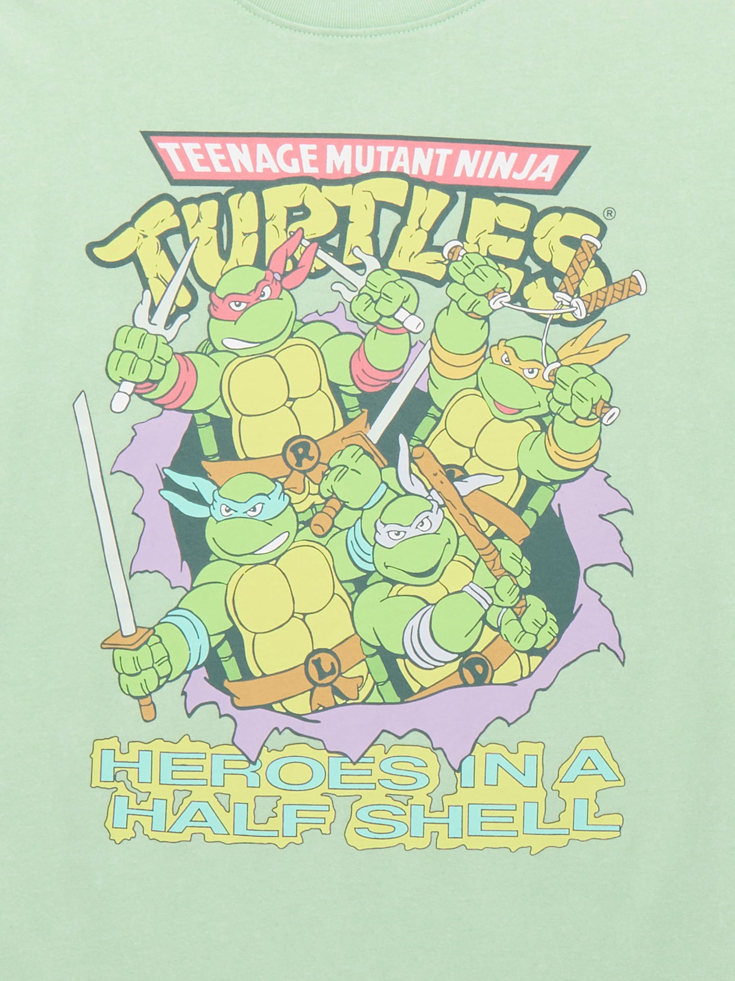 Teenage Mutant Ninja Turtles Boys Half Shell Heroes Mineral Wash Graphic T-Shirt, Sizes XS-XXL