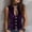 Purple, variant on Women's Denim Vest Sleeveless V-Neck Button Front Casual Jacket Solid Color Short Vest for Daily Wear