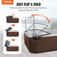 thumbnail image 3 of VEVOR Hot Tub Cover Lift, Spa Cover Lift, Hydraulic, Width 69" - 96.5" Adjustable, Installed on Both Sides at the Top, Suitable for Various Sizes of Rectangular Bathtubs, Hot Tubs, Spa, 3 of 10