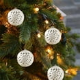 thumbnail image 5 of CuiLiyq Christmas Boxed Hollowed Out Christmas Balls, Christmas Balls Ornaments, for Christmas Tree Decorations Hanging Holiday Ornaments (White), 5 of 6
