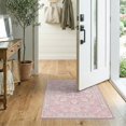 thumbnail image 2 of ODIKA 2'x3' Washable Throw Rug Non-Slip, Low Profile, Flatwoven, Easy Care Round Traffic Storybook Whimsical Carousel Transitional Scallop Banded for Hallway, Study Room, 2 of 7