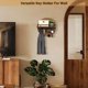thumbnail image 5 of Portallaves decorativo de pared con estante y ganchos, soporte para gafas de sol, 5 of 7