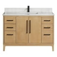 thumbnail image 2 of Gara 48" Single White Grain Composite Stone Countertop Vanity - Washed Ash Gray, 2 of 17