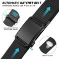 thumbnail image 2 of GAEKEAO Belt for Men Stretch Nylon Ratchet Belt Web Work Men Belts with Automatic Slide Buckle，Adjustable Trim to Fit, 2 of 8
