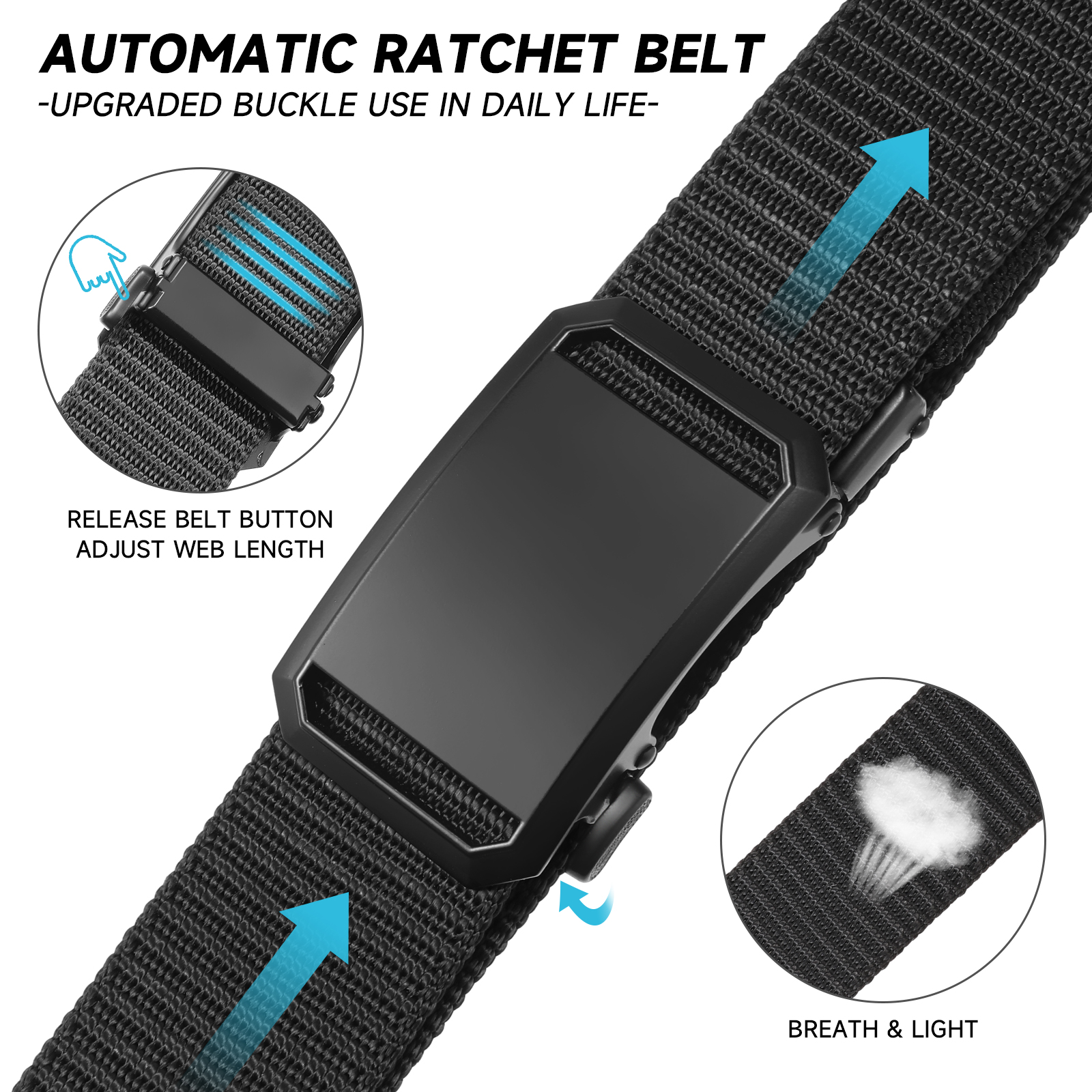 Gaekeao Ratchet Nylon Belt with Automatic Buckle photo 2