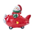 thumbnail image 1 of F Christmas Ceramic Santa And Snowman Figurine Set, Small Gift Decor For Tabletop Home And Office Holiday Decoration, 1 of 2