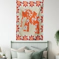 thumbnail image 4 of Asian Tapestry, Elephant in Paisley Floral Drawing Ethnic Eastern Style Traditional Ornament, Wall Hanging for Bedroom Living Room Dorm Decor, 40W X 60L Inches, Orange Red White, by Ambesonne, 4 of 5