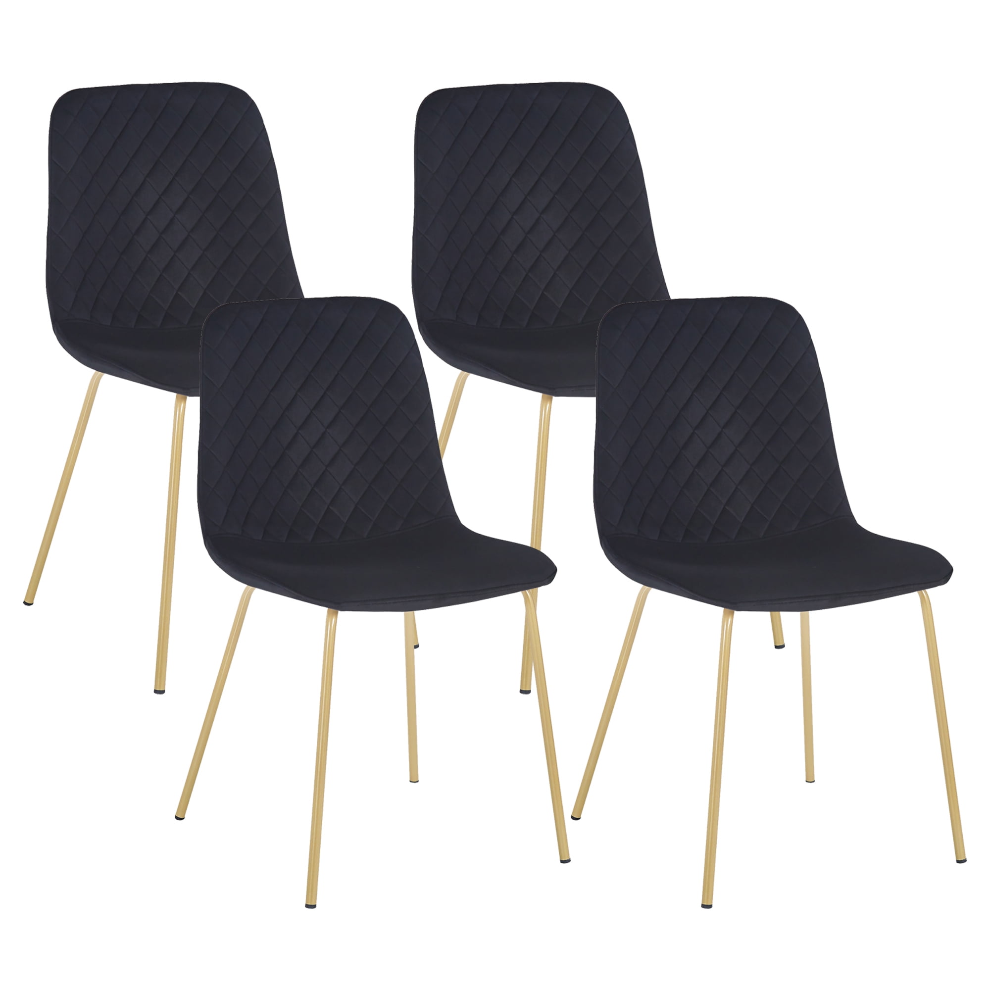 Kadyn Dining Chair Set Of 4, Kitchen Chairs for Reception Rooms, Dining Side Chairs for Offices, Black Kadyn Dining Chair Set Of 4, Kitchen Chairs for Reception Rooms, Dining Side Chairs for Offices, Black