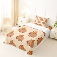 thumbnail image 5 of Erosebridal Kawaii Animals Capybara Twin Sheet Sets,Brown Rodent Animal Bedding For Kids Girls 3 Pieces, 5 of 6
