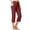 Wine, variant on Women's Yoga Capris Pants High Waist Leggings Straight Leg Athletic Exercise Workout Crop Capris 21" Dress Pant Yoga Pants for Women Straight Leg Baggy Yoga Pants Women Womens Yoga Pants plus Size 5x