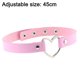 thumbnail image 2 of Collar con forma de corazón de PU estilo punk de Harajuku, color rosa, 2 of 5