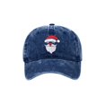 thumbnail image 2 of WULMLEO Unisex Vintage Christmas Baseball Hats Santa Pattern Embroidery Multi Sun Hats Navy One Size, 2 of 6