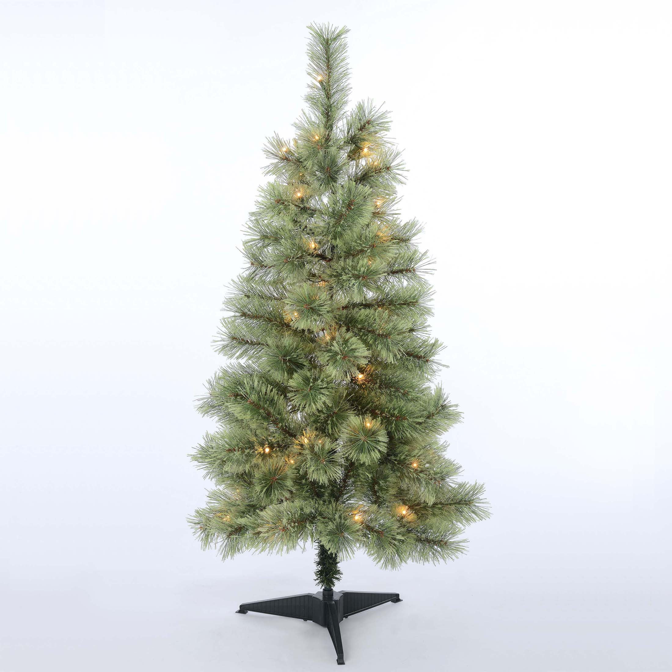 Holiday Time 4-Foot Prelit Canadian Cashmere Artificial Christmas Tree, with 50 Clear Incandescent Lights