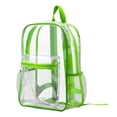 thumbnail image 1 of Mr. Gadgets Mochila Casual Transparente Detalles en Verde Para Hombre Mujer Niños Escolares Conciertos Multiusos Trendy Resistente Versatil, 1 of 8