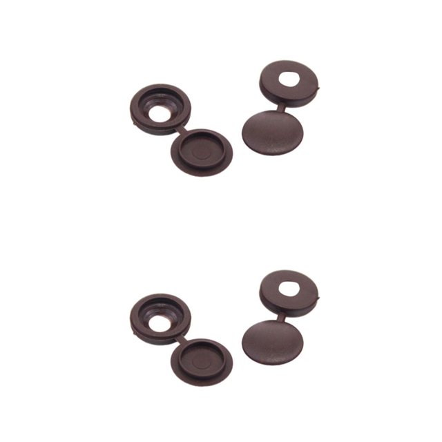 Toystoory 100 pack/lote tornillos ocultos con facilidad usando cubierta de tornillo elástica conectada moda y hermoso marrón marrón 2Conjunto