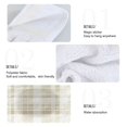 thumbnail image 4 of Haosy 2 Pack Kitchen Wash Cloths with Hanging Loops Absorbent Absorbent Quick Drying Hand Towels, Beige and White Plaid, 4 of 7