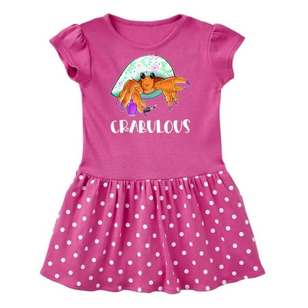 

Inktastic Crabulous Cute Hermit Crab with Purple Nail Polish Gift Baby Girl Dress