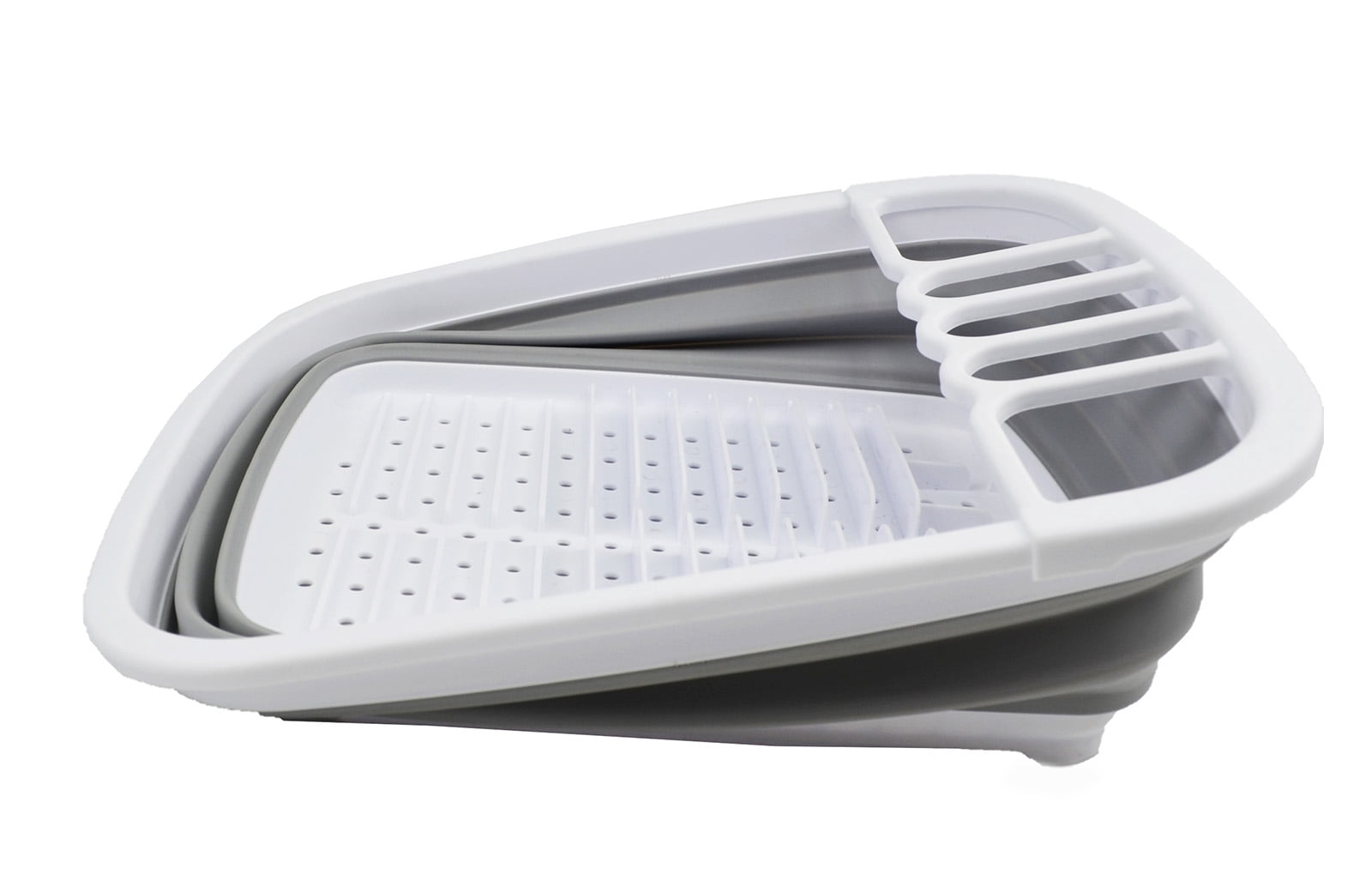 SAMMART 8L (2.11Gallons) Collapsible Plastic Dish Drainer - Foldable Drying Rack - Portable Dinnerware Organizer - Space Saving