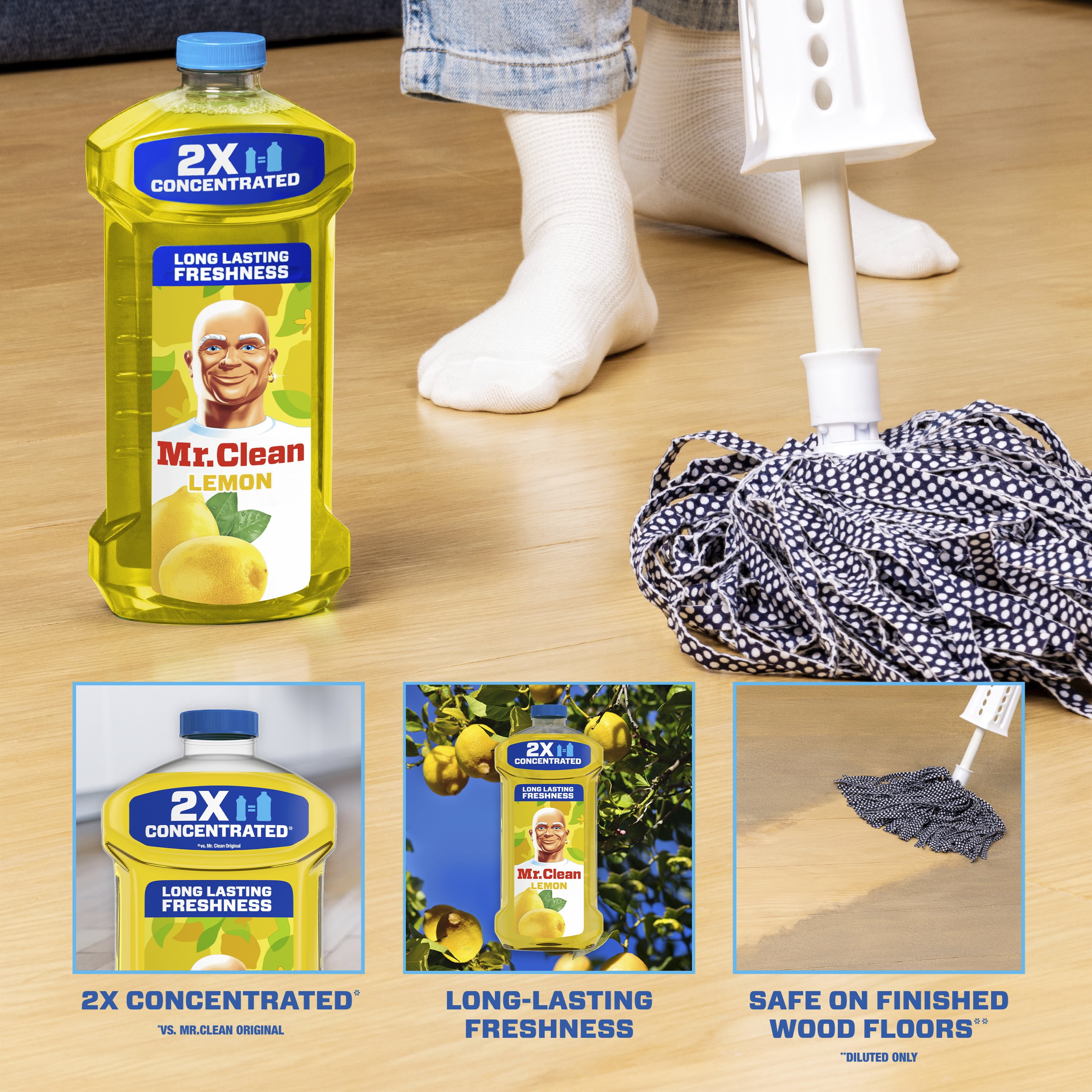Mr. Clean 2X Concentrated Floor Cleaner, All Purpose Cleaner