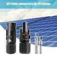 thumbnail image 4 of 10 Pairs Male/Female Solar Panel Cable Connectors with 1 to 2 Branch Y Type Branch Connector Spanner Assembly Tool for PV System IP67 Waterproof DIY Cable Accessories Tool, 4 of 8