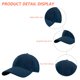 thumbnail image 3 of Gorra de béisbol de algodón con techo rígido para hombres y mujeres, gorra con protección solar sólida, sombrilla, gorra de lengua de pato, gorra de béisbol, azul marino, 3 of 6