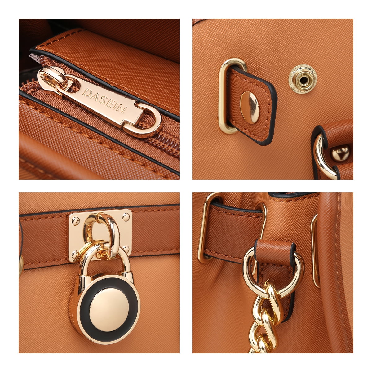 Dasein Women Handbags Top Handle Satchel Purse Shoulder Bag Briefcase Hobo Bag Set 2pcs