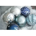 thumbnail image 6 of Valery Madelyn 16ct 3.15" Christmas Ball Ornaments, Blue Silver Haning Christmas tree Decorations, 6 of 8