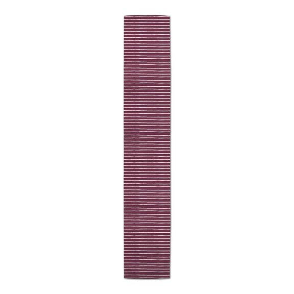 Creative Products Sketch Stripes Burgundy 16x90 Poly Twill Table Runner