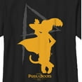 thumbnail image 2 of Boy's Puss in Boots: The Last Wish Yellow Silhouette Graphic Tee Black Small, 2 of 5