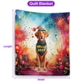thumbnail image 5 of Hello 2025 Vizsla Celebrates Happy New Year Firework Balloon Quilt Blanket Vizslas Dog Lover Gifts Idea Cozy Comforter Throw Blanket - 02024, 5 of 5