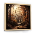 thumbnail image 2 of Designart "Gold Dream Catcher Natures I" Landscapes Floater Framed Wall Art Living Room, 2 of 7