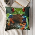 thumbnail image 3 of YINGXI  Throw Pillow Cover Cute Tree Frog Green Wild Animal Home Decor Pillowcase Cushion Cover 18x18in, 3 of 5
