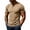 New-Khaki, variant on PNTUTB Summer Men's T-Shirts Stylish Solid-Color Short-Sleeve Tops Casual Half-Buttoned Crew-Neck Breathable Quick-Dry Sports T-Shirts