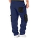 thumbnail image 4 of RKSTN Cargo Pants for Men Joggers Sweatpants Oversized Drawstring Elastic Waist Athletic Pant Mens Casual Solid Plus Size Relaxed Fits Comfy Outdoor Workout Gym Sport Hiking Sweatpant with Pockets, 4 of 8