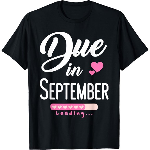 Due in September Pregnant Baby family member matching Mom T-Shirt