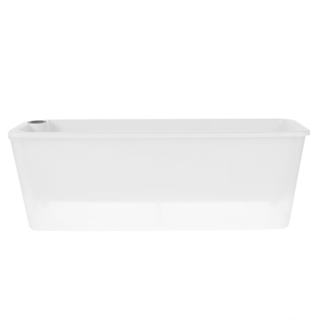 Maceta rectangular de plástico larga para plantas, con ventana de agua visible, ideal para plantas de exterior e interior, para jardín, patio, balcón, decoración del hogar