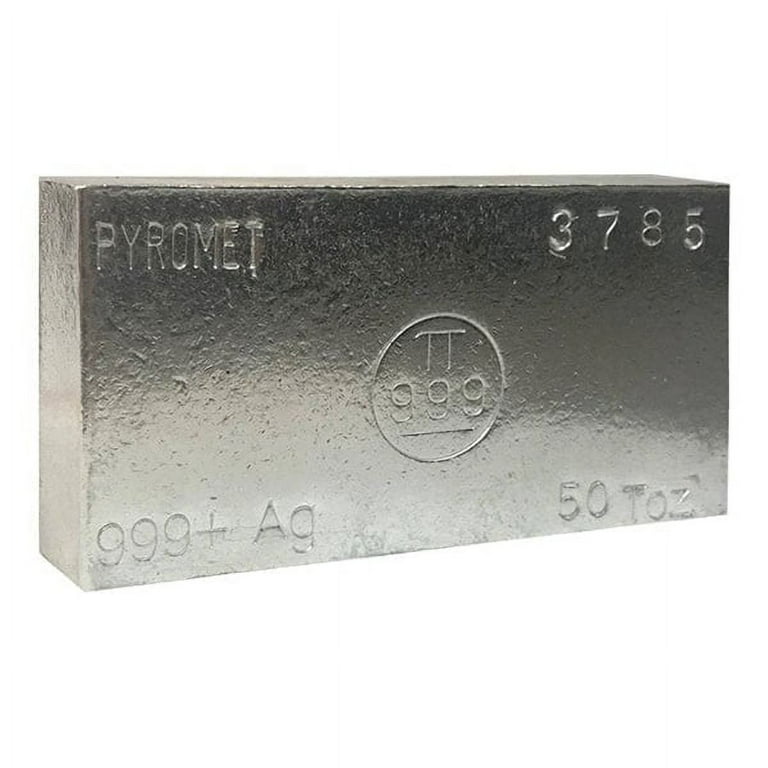 Silver Bar - 50 Troy Oz, .999 Pure 