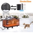 thumbnail image 5 of Heated Cat House for Outside - Weatherproof Large Outdoor Cat Shelter with Roof Window & Cozy Cushion - Ideal for Stray/Feral Cats, 5 of 8