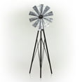 Alpine Corporation 25" Rustic Wind Spinner Outdoor Garden Stake