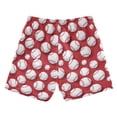 thumbnail image 2 of Baseball Exercise Red Pattern Swim Trunks Quick Dry Beach Pool Board Shorts Lightweight Stylish Print Sizes 2T to XL, 2 of 8