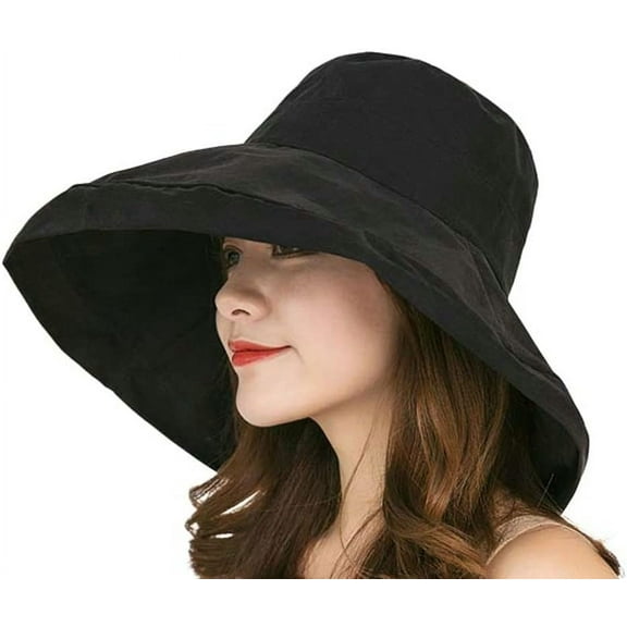 CoCoMangos Women Sun Hat Wide Brim UV Protection Soild Bucket Hat Travel Outdoor Beach Hat