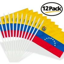 Anley 5 in x 8 in Venezuela Mini Flag 12 Pack - Hand Held Miniature Venezuelan Flags