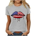 thumbnail image 2 of VerPetridure American Flag Shirts for Women 4th of July T Shirt Funny USA Print Crew Neck Tees Patriotic Casual Short Sleeve Tops, 2 of 3