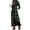 Green, variant on CIENVNSTG Fall Plaid Print Swing Long Dresses Woman Sexy Lapel Shirt Dress Casual Long Sleeve Pocket Slit Maxi Dress Yellow XL