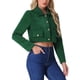 thumbnail image 4 of Blazer de Tweed INSPIRE CHIC para traje corto de mujer, chaqueta corta de manga larga, 4 of 6