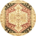 thumbnail image 1 of Ahgly Company Indoor Round Abstract Chocolate Brown Abstract Area Rugs, 4' Round, 1 of 6