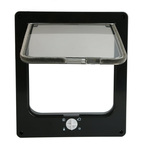 Puerta para mascotas Bling Bling función de cierre automático ventana resistente al desgaste interior Negro XL