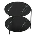 thumbnail image 3 of ViscoLogic LOUIS Mid-Century Accent 2-Tier Round Side End Table (Black), 3 of 3