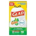 thumbnail image 2 of Glad Small Kitchen Drawstring Trash Bags 13 gal - 25.38 ft Width x 33.75 ft Length x 0.72 mil (18 Micron) Thickness - White - 110/Box - Home, Office, Kitchen, Breakroom, 2 of 4