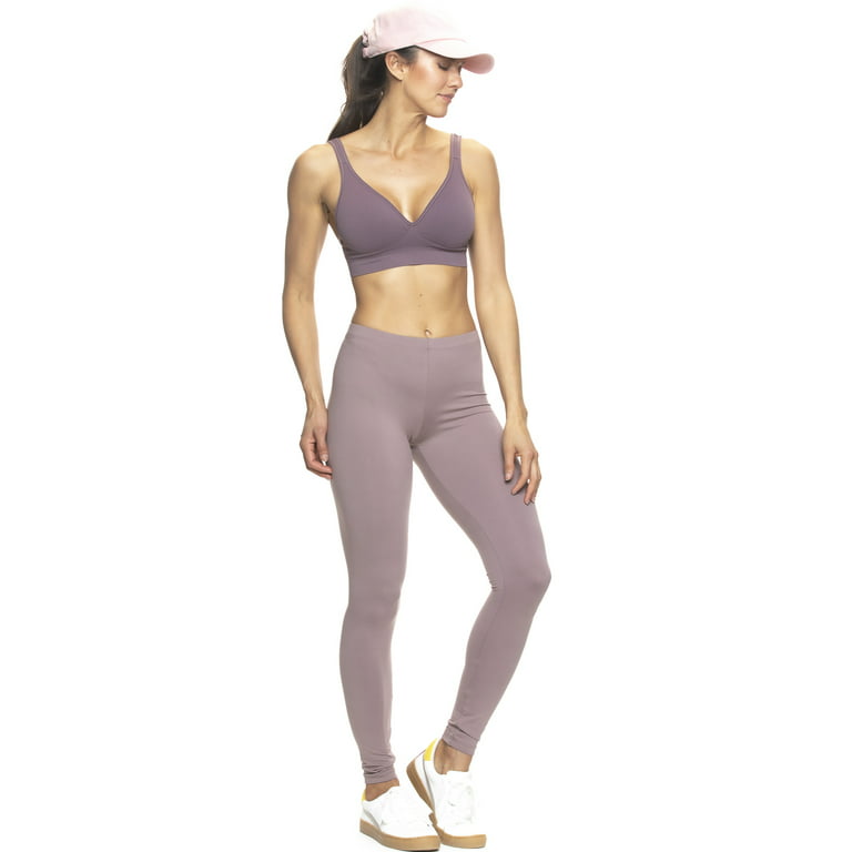 Felina Velvety Super Soft Lightweight Leggings 2-Pack - For Women - Yoga  Pants, Workout Clothes (Vintage Indigo Plum Wine, Medium) 